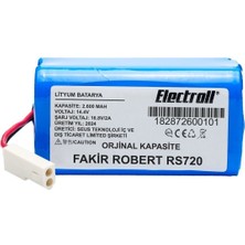 Electroll Fakir Robert Rs720 Uyumlu Batarya (ORJİNAL KAPASİTE) 2600mah Pil Robot Süpürge Batarya Değişimi