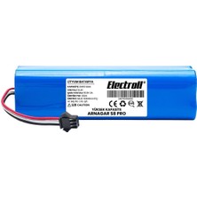 Electroll Arnagar S8 Pro Uyumlu Batarya (ULTRA YÜKSEK KAPASİTE) 6400mah Pil Robot Süpürge Batarya Değişimi