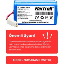 Electroll Xiaomi Mi Vacuum Mop G1 2in1 Essential Uyumlu Batarya (YÜKSEK KAPASİTE) 2800mah Robot Süpürge Pili