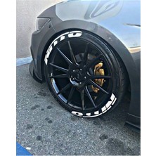Bombtire Nitto Beyaz Kalıcı Lastik Yazısı Nitto Sticker 4 Kit