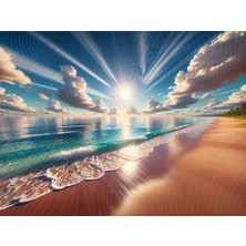 Venspor Büyüleyici Gün Doğuşu ve Deniz Temalı Stüdyo Fonu, 200X150CM Arka Plan