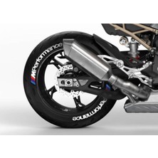 Bombtire M Performance Beyaz Kalıcı Lastik Yazısı M Power Sticker 4 Kit.