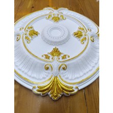 Güçlü Roma Desenli Metalik Boyalı Tavan Göbeği 40 cm - Altın (Gold) Renk - 3 Adet