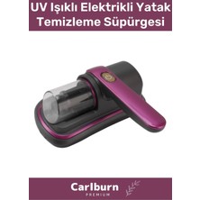 Carlburn Premium Kompakt Güçlü Emiş Gücü Uv Işıklı Elektrikli Yatak Yorgan Örtü  Koltuk Temizleme Süpürgesi
