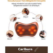 Carlburn Premium 4 Başlıklı Yıkanabilir Kılıflı Aydınlatma Kutulu Araç Ev Ofis Omuz Boyun Sırt Masaj Aleti