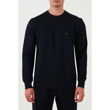 Tommy Hilfiger Pamuklu Logolu Regular Fit Bisiklet Yaka Sweat Erkek Sweat Mw0Mw37237 Dw5