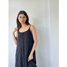 Retrobird Adel Brode Askılı Elbise Kadın Siyah