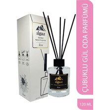 Ilgaz Home Fragrance Oda Parfümü 120 ml Gül Oda Kokusu Bambu Çubuklu Kalıcı Rose Ortam Kokusu