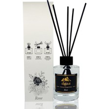 Ilgaz Home Fragrance Oda Parfümü 120 ml Gül Oda Kokusu Bambu Çubuklu Kalıcı Rose Ortam Kokusu