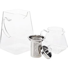 Berdina Home Borasilikat Cam Çaydanlık Takımı Isıya Dayanıklı Demlik 1450 ml