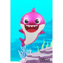 Pekshop Baby Shark Folyo Balon Pembe Renk Sevimli Köpek Balığı Balon