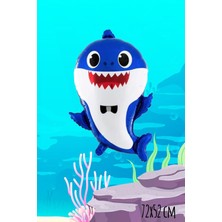 Pekshop Baby Shark Folyo Balon Mavi Renk Sevimli Köpek Balığı Balon