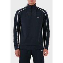 Boss Pamuklu Logolu Slim Fit Yarım Fermuarlı Dik Yaka Sweat Erkek Sweat 50523911 402