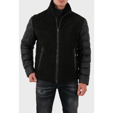 Boss Süet Regular Fit Logolu Dik Yaka Fermuarlı Mont Erkek Mont 50524108 001