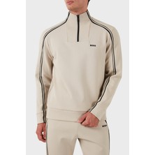 Boss Pamuklu Logolu Slim Fit Yarım Fermuarlı Dik Yaka Sweat Erkek Sweat 50523911 271