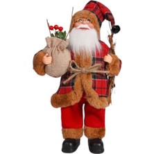 Sunnimix Noel Noel Baba Figürü Hediye Bebek Aksesuarları Oturma Odası Tatil Dekoru Kırmızı Kareli (Yurt Dışından)