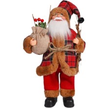 Sunnimix Noel Noel Baba Figürü Hediye Bebek Aksesuarları Oturma Odası Tatil Dekoru Kırmızı Kareli (Yurt Dışından)