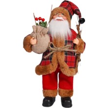 Sunnimix Noel Noel Baba Figürü Hediye Bebek Aksesuarları Oturma Odası Tatil Dekoru Kırmızı Kareli (Yurt Dışından)