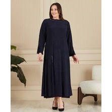 Glr & Gym Linda Kadın Büyük Beden Simli Astarlı Anne Abiye Elbise