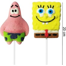 Relkon Orjinal Lisanslı Sponge Bob Square Pants Marshmallow Lolipop 45 gr 12 Adet