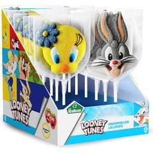 Relkon Orjinal Lisanslı Looney Tunes Marshmallow Lolipop 45 gr 12 Adet