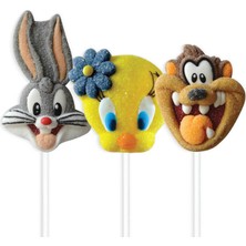 Relkon Orjinal Lisanslı Looney Tunes Marshmallow Lolipop 45 gr 12 Adet