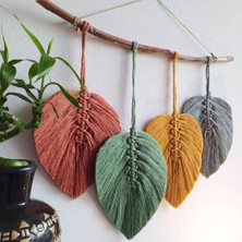 Ninastore Makrome Dekoratif Duvar Süsü Yaprak Modeli Şık Tasarım