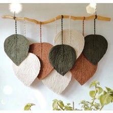 Ninastore Makrome Dekoratif Duvar Süsü Yaprak Modeli Şık Tasarım