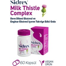 Sıdrex Milk Thistle Complex Deve Dikeni Ekstresi Ve Enginar Ekstresi Içeren Takviye Edici Gıda 60 Kapsül