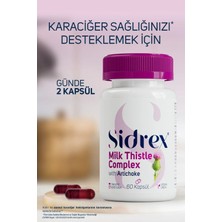 Sıdrex Milk Thistle Complex Deve Dikeni Ekstresi Ve Enginar Ekstresi Içeren Takviye Edici Gıda 60 Kapsül