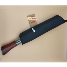 Sports Parachase Premium Ahşap Kavrama Büyük Boy Otomatik 3 Kademeli Şemsiye - Özel Kılıflı