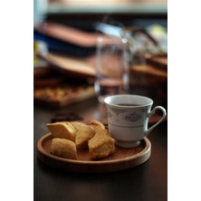 Wood Totally - Doğal Kayın Ağacından El Yapımı Yuvarlak Tatlı/Meyve Tabağı