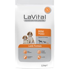 La Vital Mini Puppy Küçük Irk Kuzulu Yavru Köpek Maması 1.5kg - 2 Adet