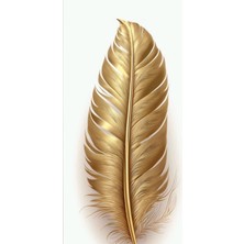 Harikabirev Beyaz-Gold Yaprak-Çiçek Kombin 01 |çerçeveli Cam Tablo  3lü Dikey