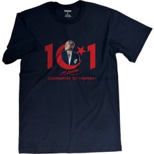 TuruncuLine Cumhuriyet' In 101. Yılına Özel Tasarım Baskılı Unisex T-Shirt / Cumhuriyet 101 Yaşında!