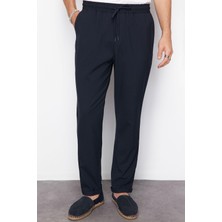 FRM Erkek Yeni Moda Dar Paça Regular Boy Dokuma Beli Lastikli Slim Fit Kumaş Pantolon
