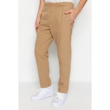 FRM Erkek Yeni Moda Boru Paça Regular Boy Dokuma Regular Fit Gabardin Pantolon