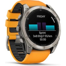 Garmin Fenix 8 – 51MM Amoled Sapphire Titanyum Turuncu/grafit Kayışlı