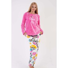 Kadın Welsoft Uzun Kol Pembe Pijama Takım C5T8N0O303