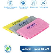 Evonox Clean Mikrofiber Çok Amaçlı Temizlik Bezi 3'lü Set | Dev Boy 42X68 cm