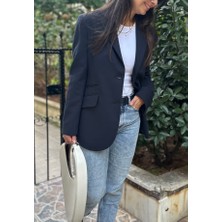 Lasorella Butik Kadın Lacivert Blazer Ceket