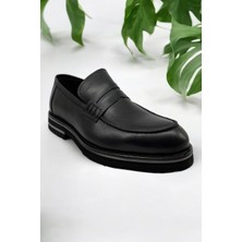 New Onix 808 Siyah Deri Tam Ortopedik Erkek Casual Günlük Ayakkabı