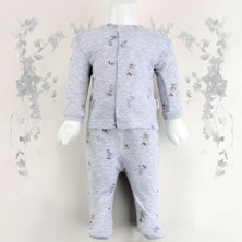 Sebi Bebe 2'li Güllü Raporlu Patikli Pijama Takımı 1110