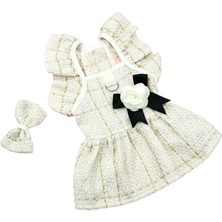 Tzmalloy Xiaoxiangfeng Black And White Dog Clothes Spring And Autumn Small Dog Teddy Pet Clothing Little Cat Skirt (Yurt Dışından)