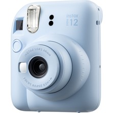 Instax Mini 12 Mavi Fotoğraf Makinesi-10'lu Film-Şeffaf Kılıf ve Divoom Ditoo Pro Mavi Uyarlanabilir Piksel Ekranlı Bluetooth Hoparlör