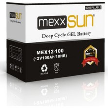 N&D Lighting Mexxsun 12 Volt 100 Amper Deep Cycle Solar Jel Akü