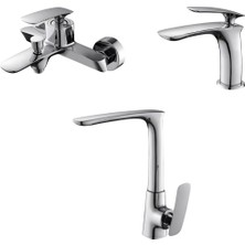 Newarc Slim Banyo Lavabo Evye Batarya Set 121511-121521-121531