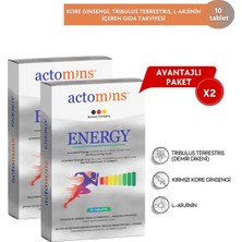 Actomins Energy Tribulus, Ginseng, L-Arjinin Içeren Gıda Takviyesi 2' Li Paket