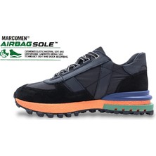 Marcomen Airbag Sole M20354 Deri ve Tekstil Siyah Erkek Sneaker Spor Ayakkabı