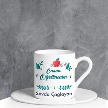Ejoya Kişiye Özel Canım Öğretmenim Türk Kahvesi Fincanı 90662